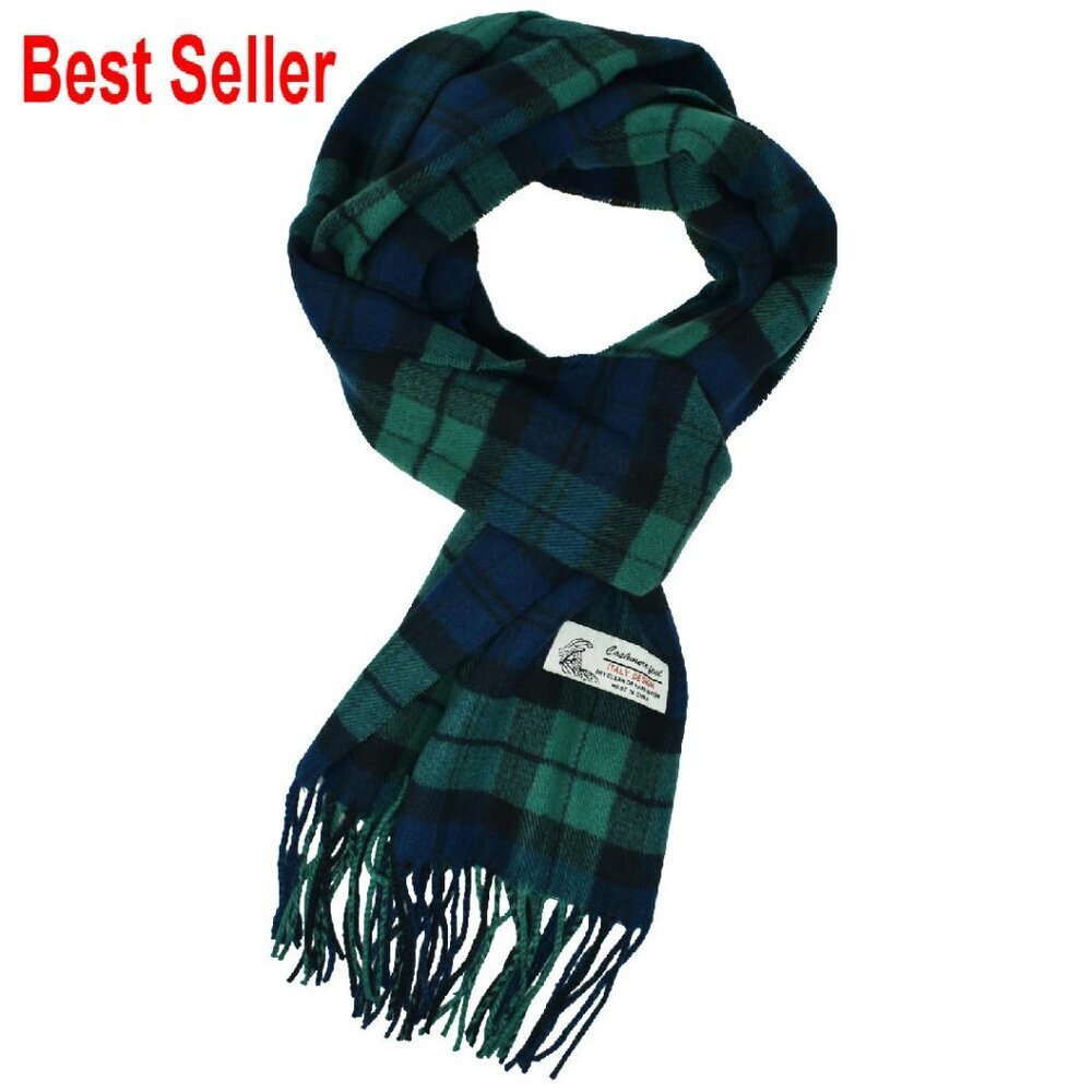 Luxurious Winter Scarf Soft Cashmere Feel Classic Tartan Plaid 72 Inches Long